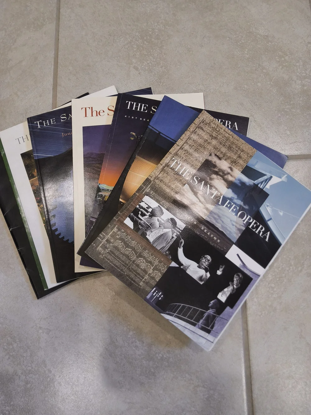 Collectable Santa Fe Opera Programs With Tickets 1995-2000